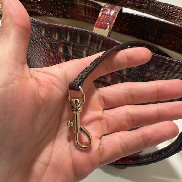 Brahmin Shira bucket bag in the Flannel Melbourne With Gold Accents - Picture 7 of 8